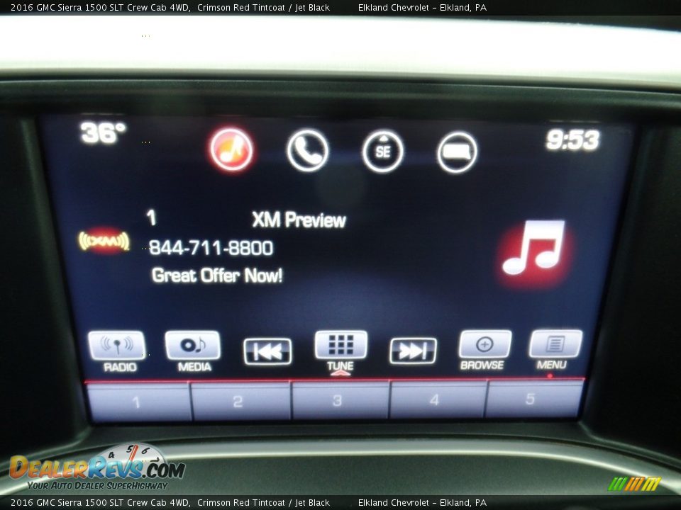 2016 GMC Sierra 1500 SLT Crew Cab 4WD Crimson Red Tintcoat / Jet Black Photo #33