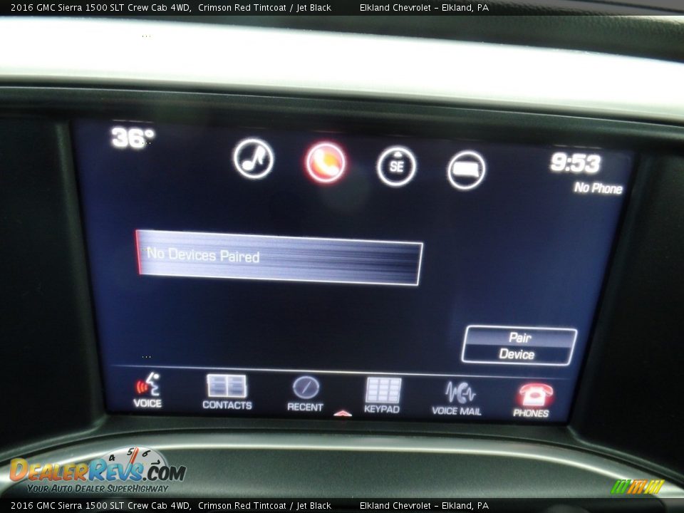 2016 GMC Sierra 1500 SLT Crew Cab 4WD Crimson Red Tintcoat / Jet Black Photo #34
