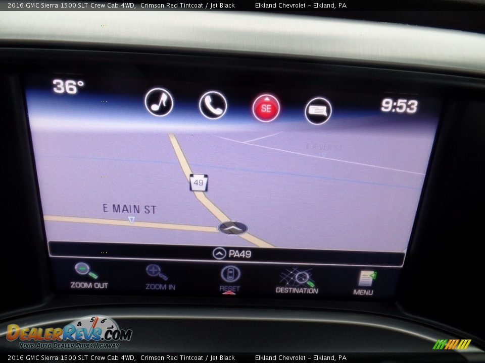 2016 GMC Sierra 1500 SLT Crew Cab 4WD Crimson Red Tintcoat / Jet Black Photo #35