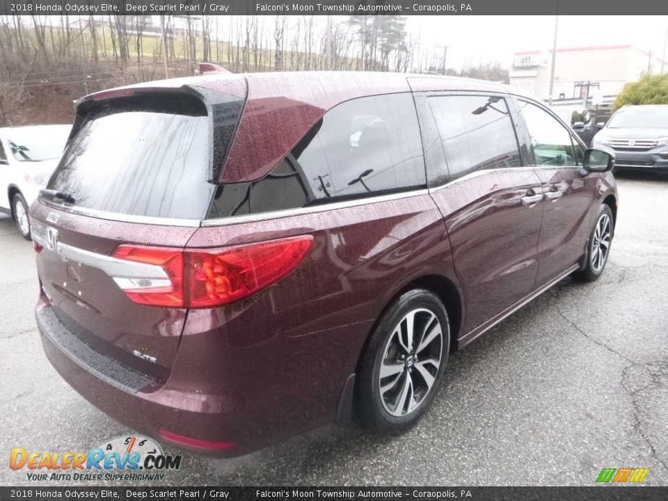 2018 Honda Odyssey Elite Deep Scarlet Pearl / Gray Photo #4