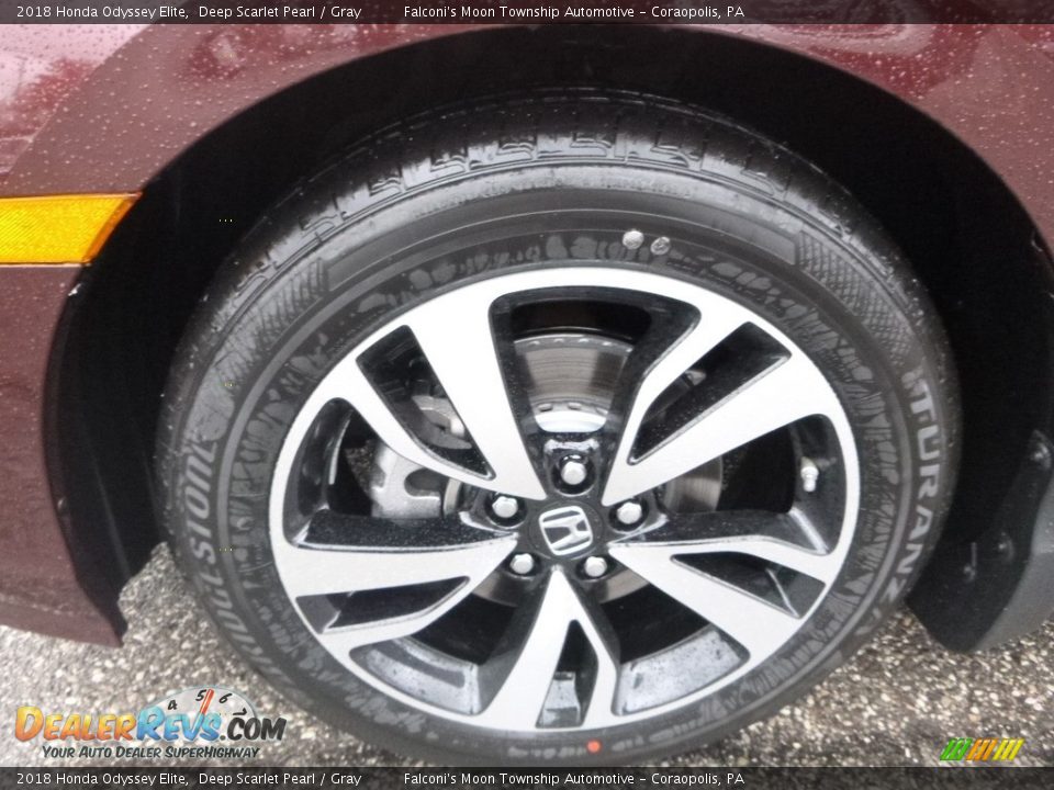 2018 Honda Odyssey Elite Deep Scarlet Pearl / Gray Photo #7