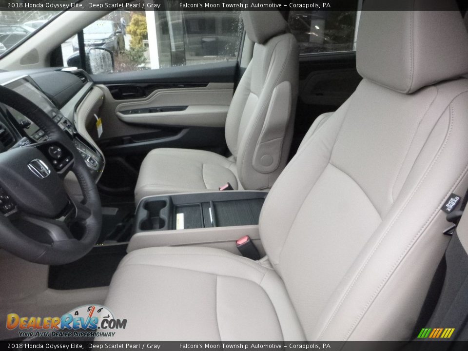 2018 Honda Odyssey Elite Deep Scarlet Pearl / Gray Photo #8