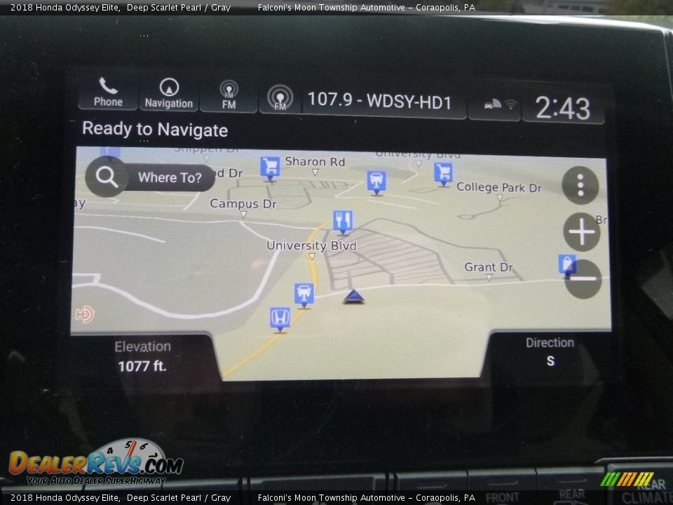 2018 Honda Odyssey Elite Deep Scarlet Pearl / Gray Photo #14