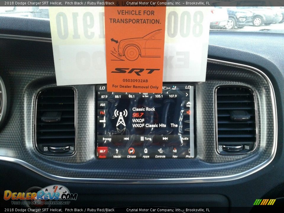 2018 Dodge Charger SRT Hellcat Pitch Black / Ruby Red/Black Photo #15