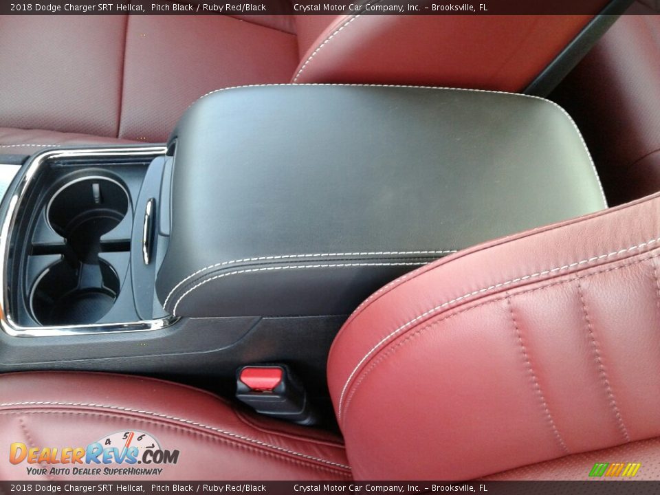 2018 Dodge Charger SRT Hellcat Pitch Black / Ruby Red/Black Photo #18