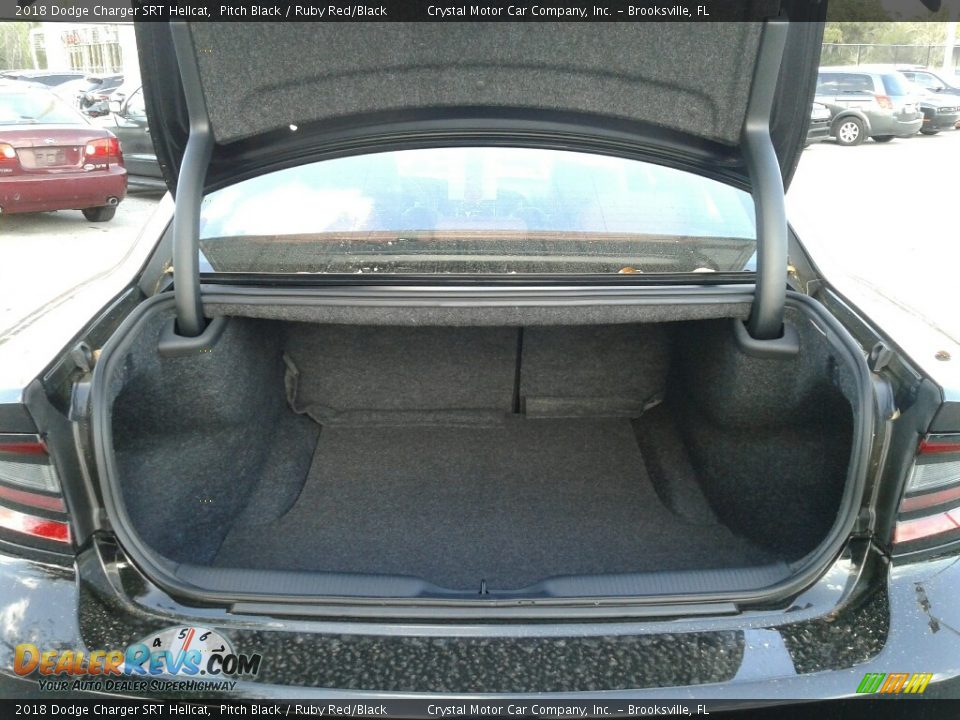 2018 Dodge Charger SRT Hellcat Pitch Black / Ruby Red/Black Photo #19