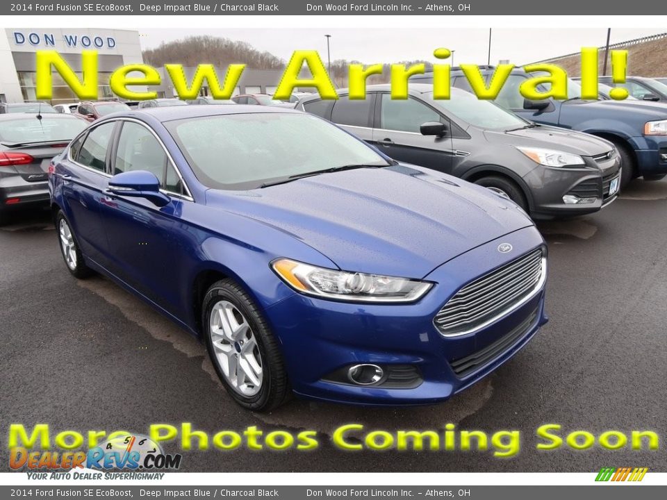 2014 Ford Fusion SE EcoBoost Deep Impact Blue / Charcoal Black Photo #1