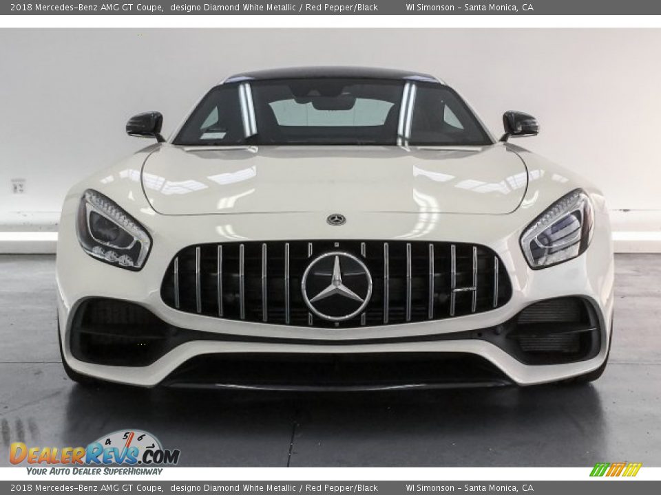 2018 Mercedes-Benz AMG GT Coupe designo Diamond White Metallic / Red Pepper/Black Photo #2