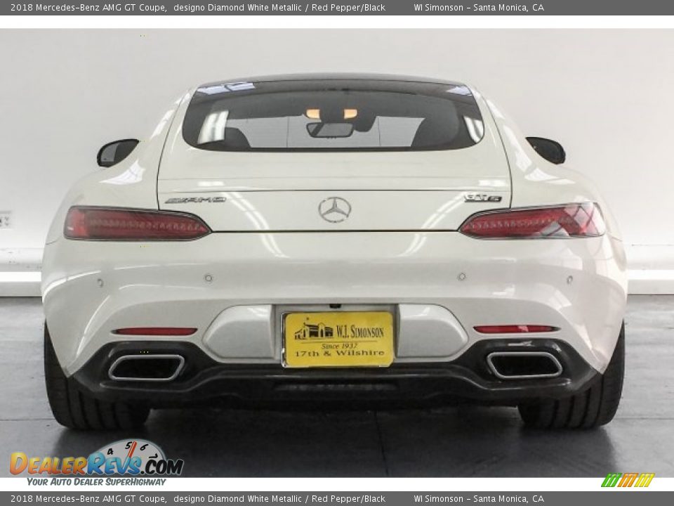 2018 Mercedes-Benz AMG GT Coupe designo Diamond White Metallic / Red Pepper/Black Photo #3