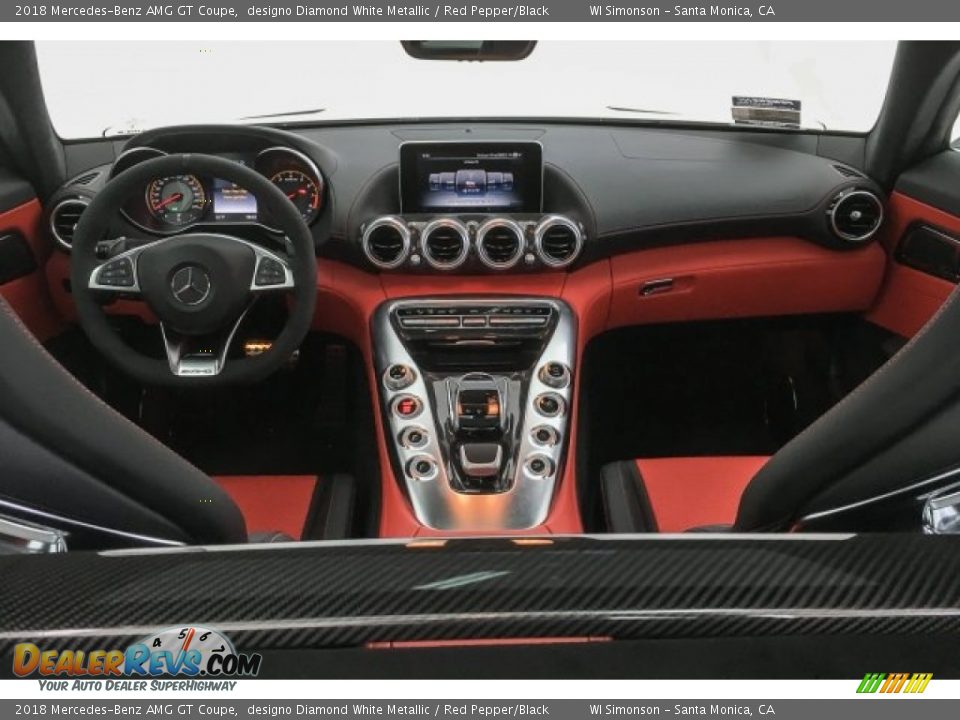 2018 Mercedes-Benz AMG GT Coupe designo Diamond White Metallic / Red Pepper/Black Photo #15