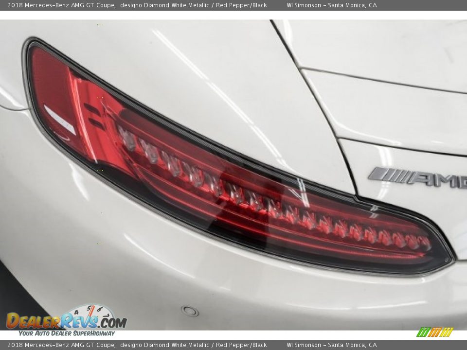 2018 Mercedes-Benz AMG GT Coupe designo Diamond White Metallic / Red Pepper/Black Photo #24