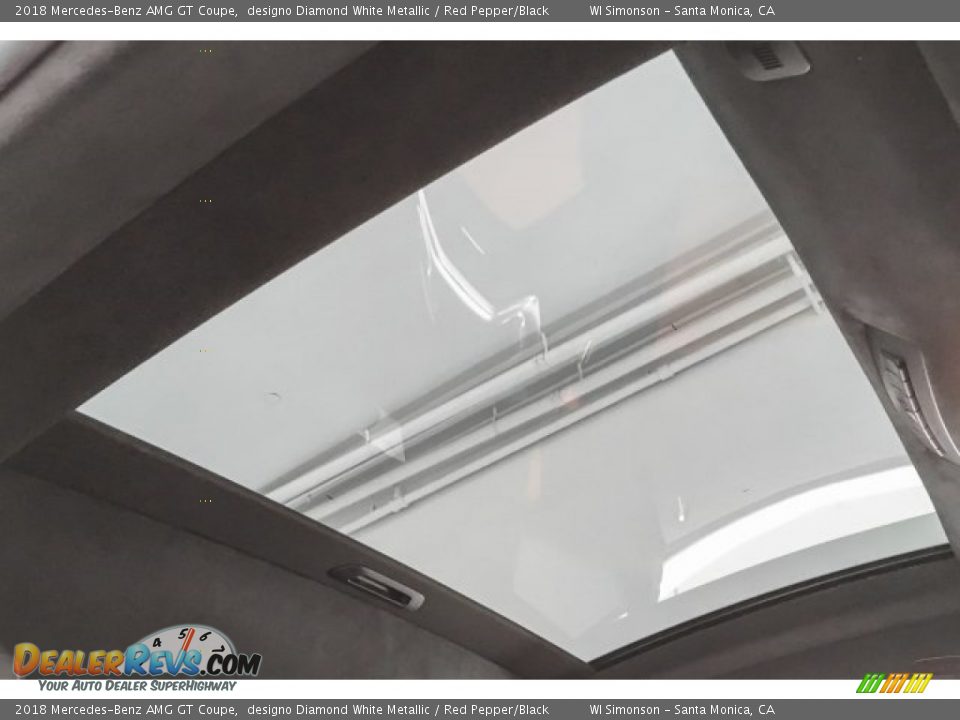 2018 Mercedes-Benz AMG GT Coupe designo Diamond White Metallic / Red Pepper/Black Photo #27