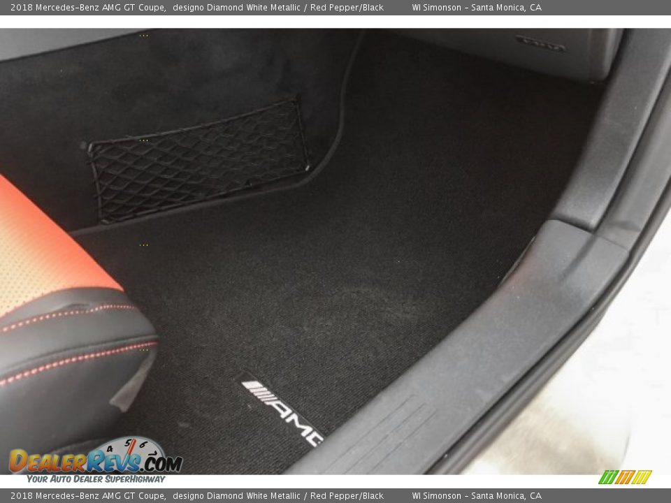 2018 Mercedes-Benz AMG GT Coupe designo Diamond White Metallic / Red Pepper/Black Photo #28