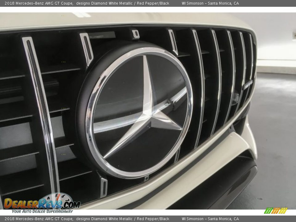 2018 Mercedes-Benz AMG GT Coupe designo Diamond White Metallic / Red Pepper/Black Photo #32