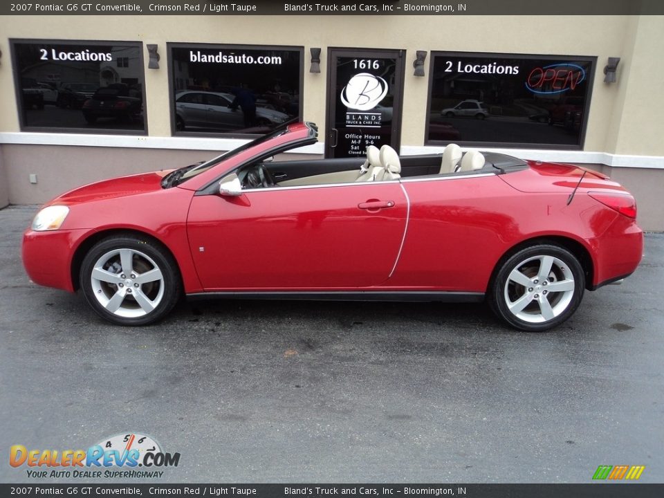 2007 Pontiac G6 GT Convertible Crimson Red / Light Taupe Photo #2