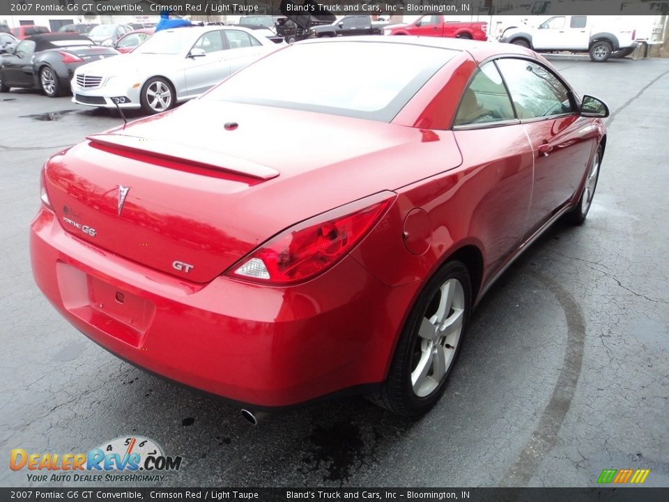 2007 Pontiac G6 GT Convertible Crimson Red / Light Taupe Photo #5