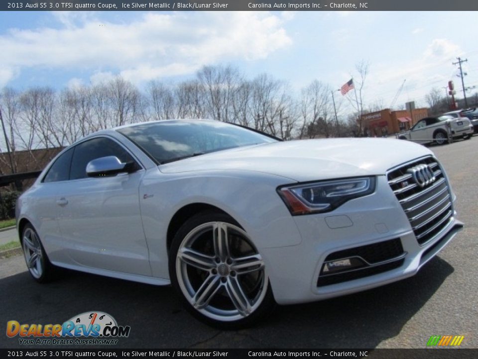 2013 Audi S5 3.0 TFSI quattro Coupe Ice Silver Metallic / Black/Lunar Silver Photo #2
