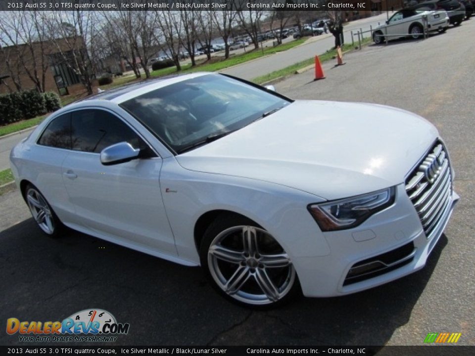 2013 Audi S5 3.0 TFSI quattro Coupe Ice Silver Metallic / Black/Lunar Silver Photo #3