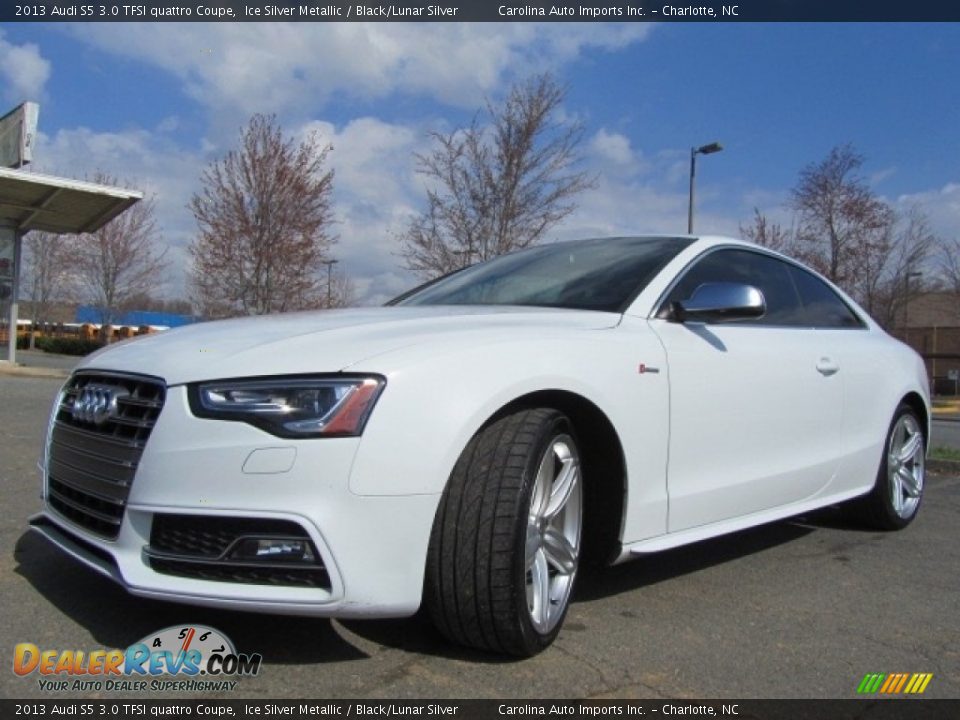 2013 Audi S5 3.0 TFSI quattro Coupe Ice Silver Metallic / Black/Lunar Silver Photo #6
