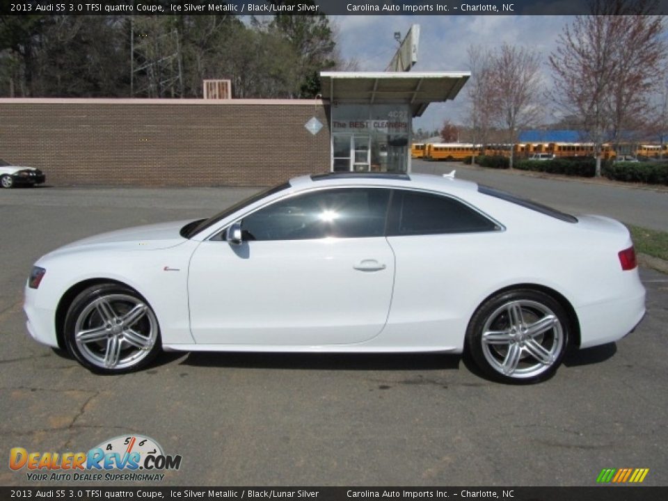 2013 Audi S5 3.0 TFSI quattro Coupe Ice Silver Metallic / Black/Lunar Silver Photo #7