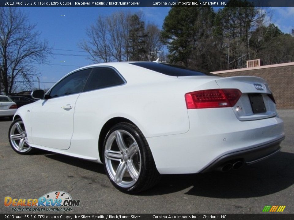 2013 Audi S5 3.0 TFSI quattro Coupe Ice Silver Metallic / Black/Lunar Silver Photo #8