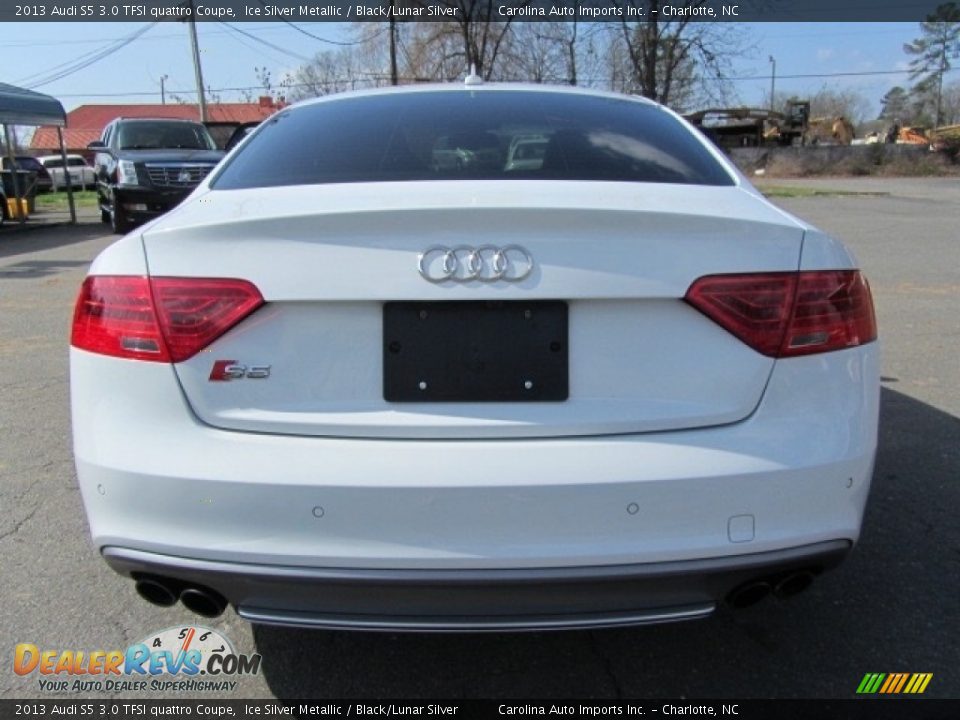 2013 Audi S5 3.0 TFSI quattro Coupe Ice Silver Metallic / Black/Lunar Silver Photo #9