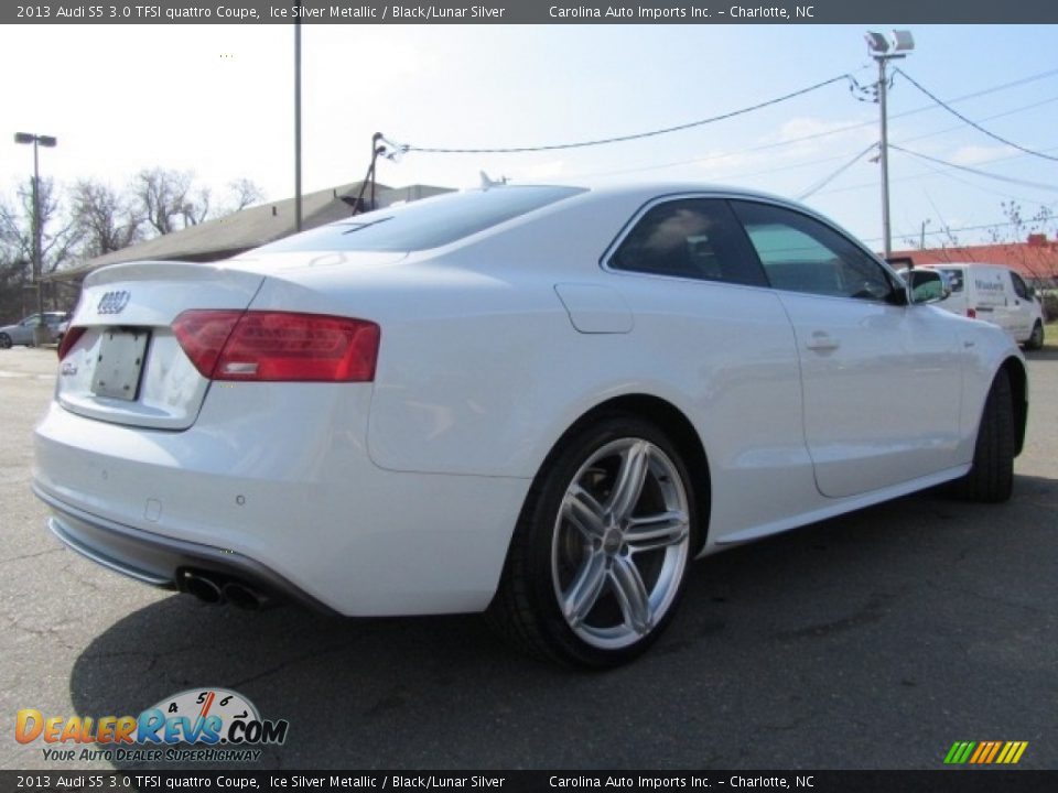 2013 Audi S5 3.0 TFSI quattro Coupe Ice Silver Metallic / Black/Lunar Silver Photo #10