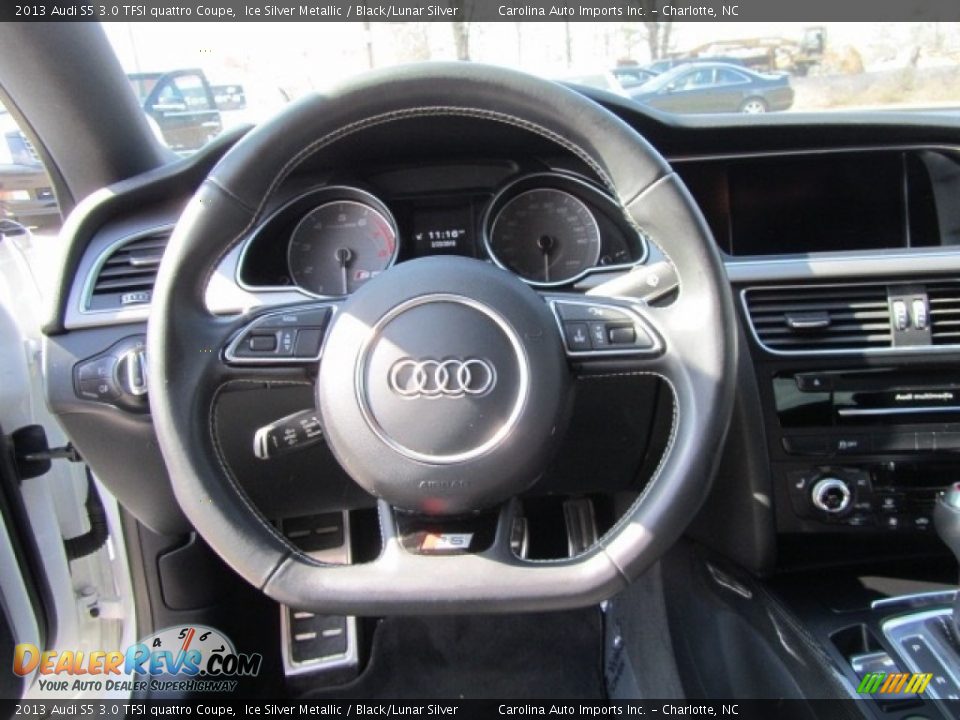 2013 Audi S5 3.0 TFSI quattro Coupe Ice Silver Metallic / Black/Lunar Silver Photo #15