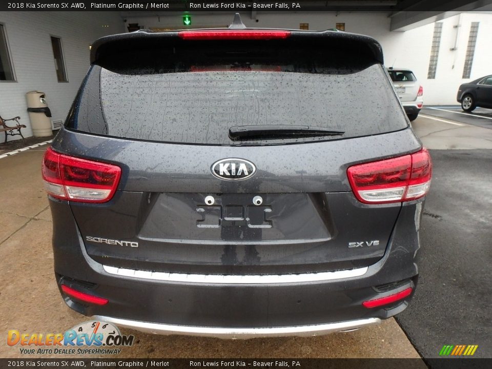 2018 Kia Sorento SX AWD Platinum Graphite / Merlot Photo #4