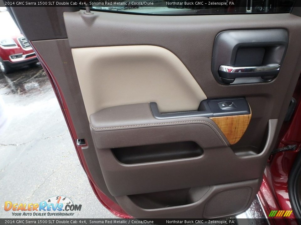 2014 GMC Sierra 1500 SLT Double Cab 4x4 Sonoma Red Metallic / Cocoa/Dune Photo #19