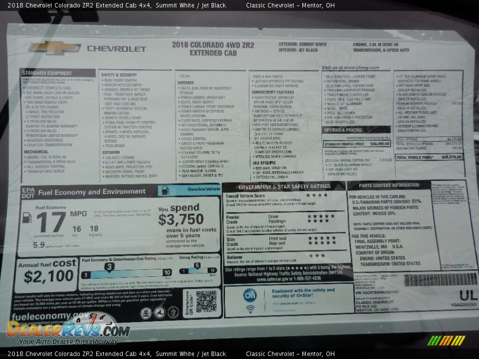 2018 Chevrolet Colorado ZR2 Extended Cab 4x4 Summit White / Jet Black Photo #4