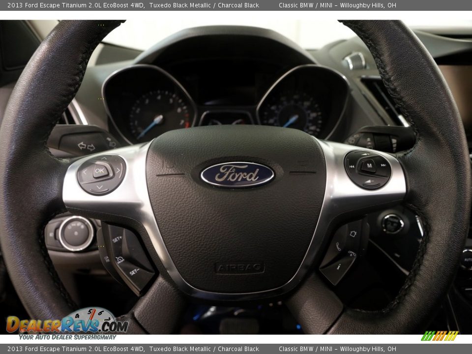2013 Ford Escape Titanium 2.0L EcoBoost 4WD Tuxedo Black Metallic / Charcoal Black Photo #7