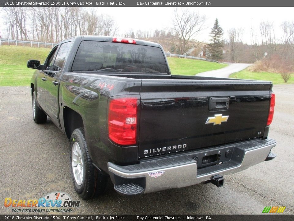 2018 Chevrolet Silverado 1500 LT Crew Cab 4x4 Black / Jet Black Photo #5