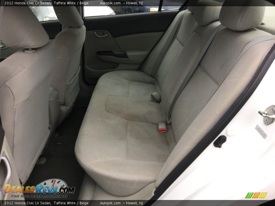 2012 Honda Civic LX Sedan Taffeta White / Beige Photo #15