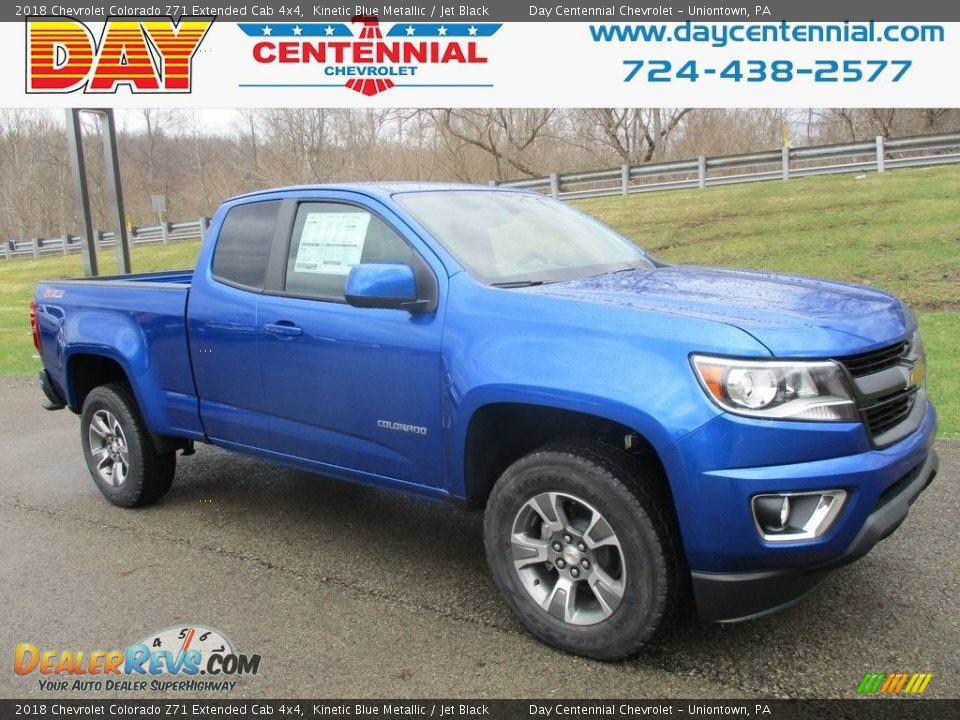 2018 Chevrolet Colorado Z71 Extended Cab 4x4 Kinetic Blue Metallic / Jet Black Photo #1