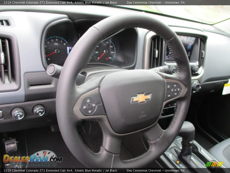 2018 Chevrolet Colorado Z71 Extended Cab 4x4 Kinetic Blue Metallic / Jet Black Photo #18