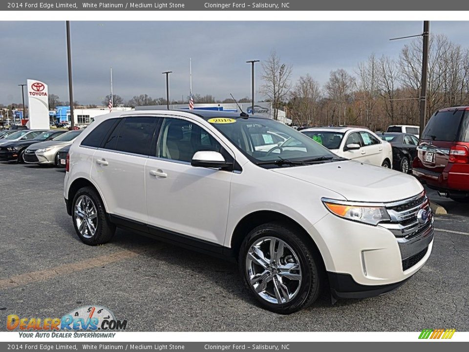 2014 Ford Edge Limited White Platinum / Medium Light Stone Photo #1