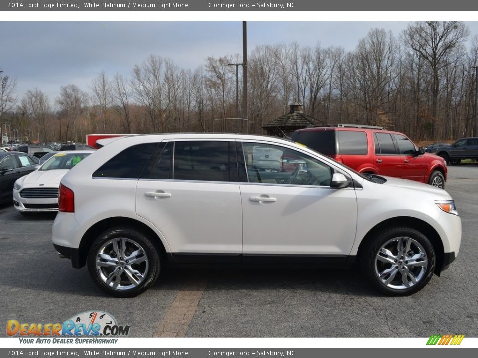 2014 Ford Edge Limited White Platinum / Medium Light Stone Photo #2