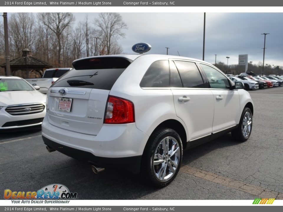 2014 Ford Edge Limited White Platinum / Medium Light Stone Photo #3
