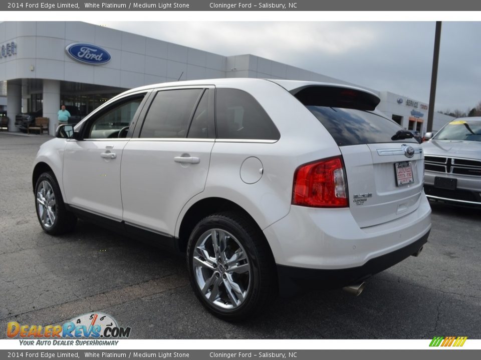 2014 Ford Edge Limited White Platinum / Medium Light Stone Photo #4