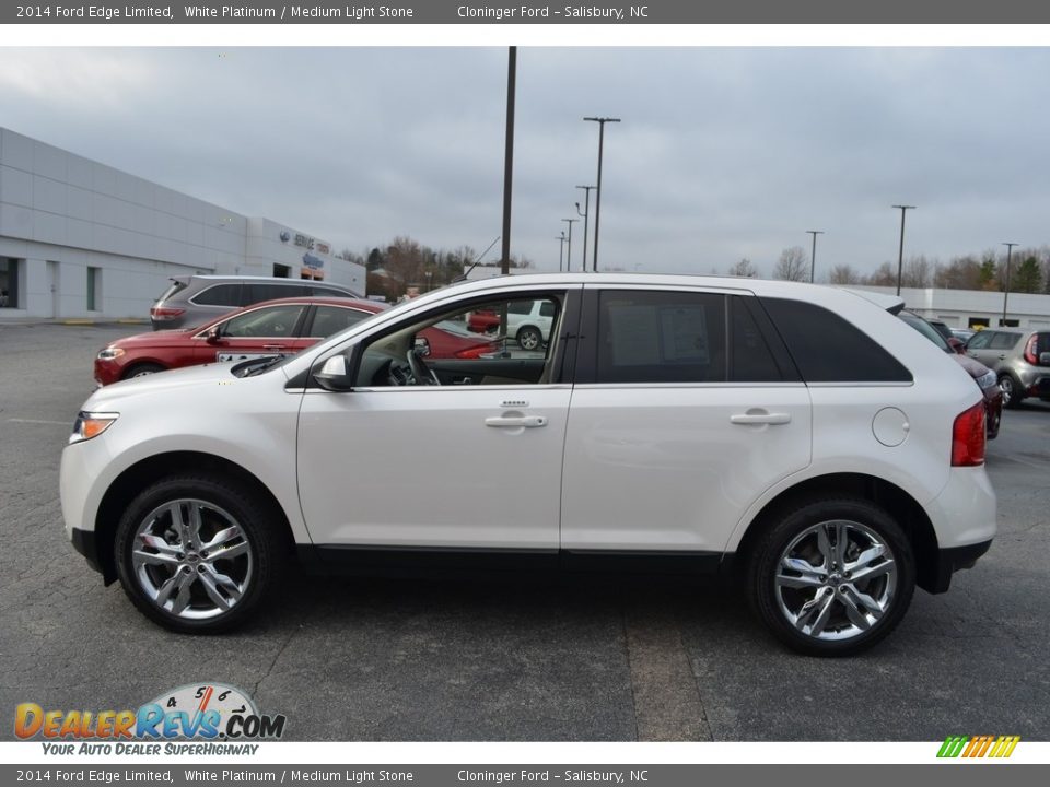 2014 Ford Edge Limited White Platinum / Medium Light Stone Photo #5