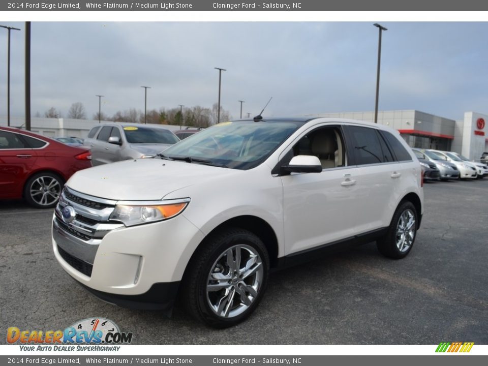 2014 Ford Edge Limited White Platinum / Medium Light Stone Photo #6