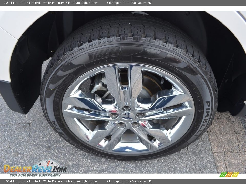 2014 Ford Edge Limited White Platinum / Medium Light Stone Photo #7