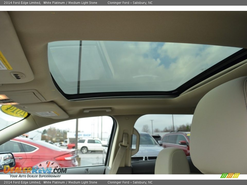 2014 Ford Edge Limited White Platinum / Medium Light Stone Photo #10