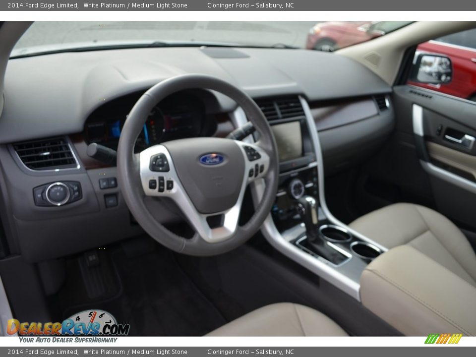 2014 Ford Edge Limited White Platinum / Medium Light Stone Photo #11