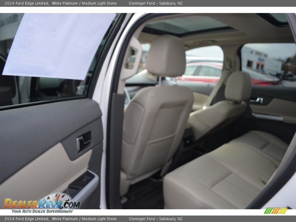 2014 Ford Edge Limited White Platinum / Medium Light Stone Photo #12