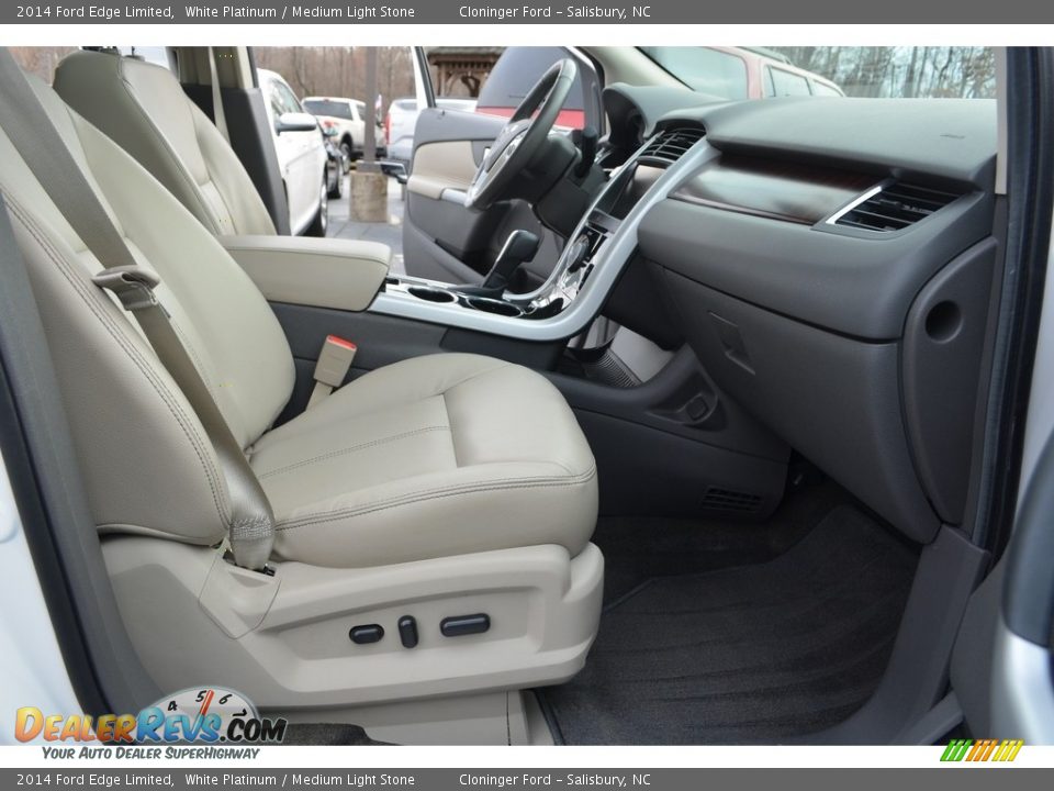 2014 Ford Edge Limited White Platinum / Medium Light Stone Photo #17