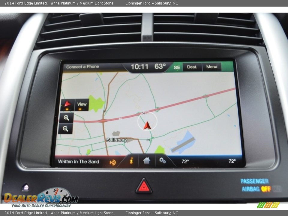 2014 Ford Edge Limited White Platinum / Medium Light Stone Photo #19