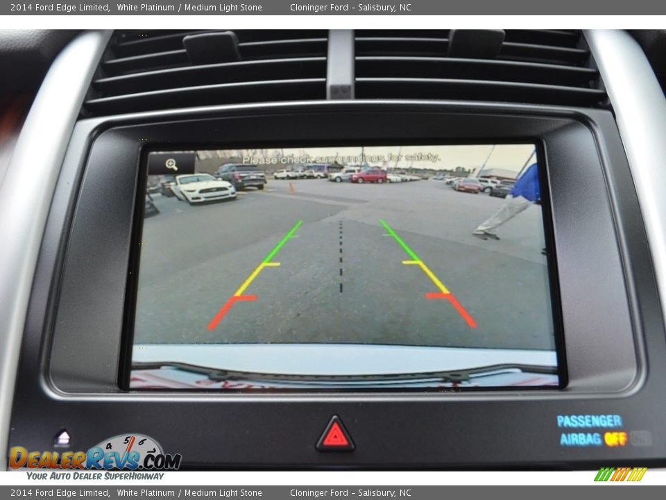 2014 Ford Edge Limited White Platinum / Medium Light Stone Photo #20