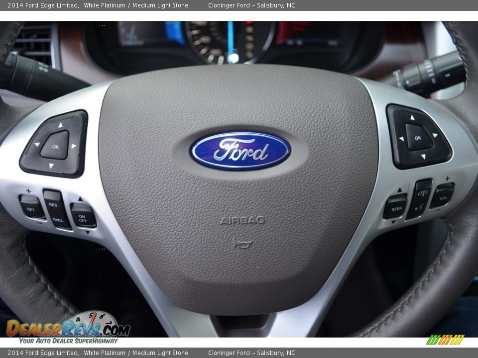 2014 Ford Edge Limited White Platinum / Medium Light Stone Photo #24